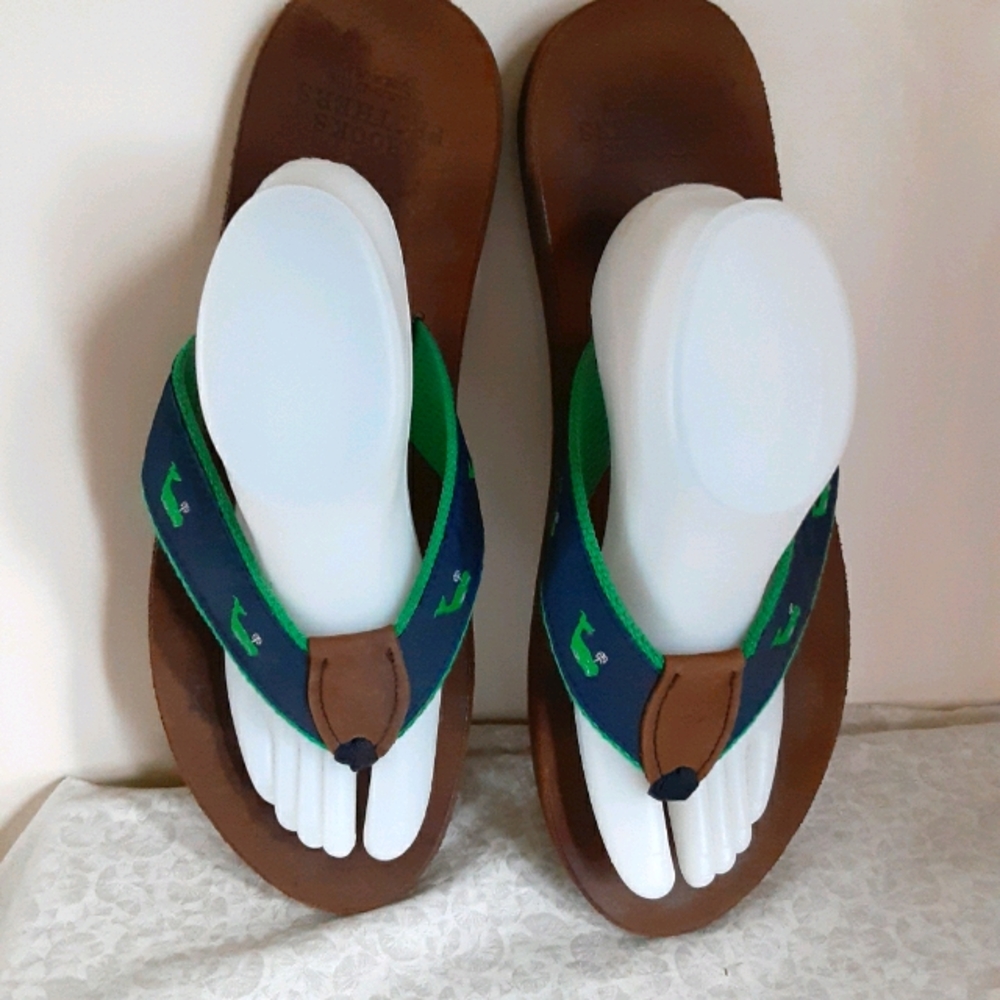 Brooks Brothers Mens Sz 12 flip flop Sandal Thong
